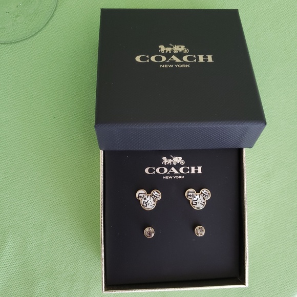 COACH DISNEY MICKEY MOUSE X KEITH HARING STUD EARRINGS BOXED SET:NIB C7783 - Picture 10 of 11
